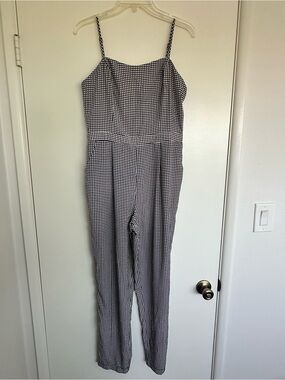 Forever 21 Black & White Gingham Jumpsuit